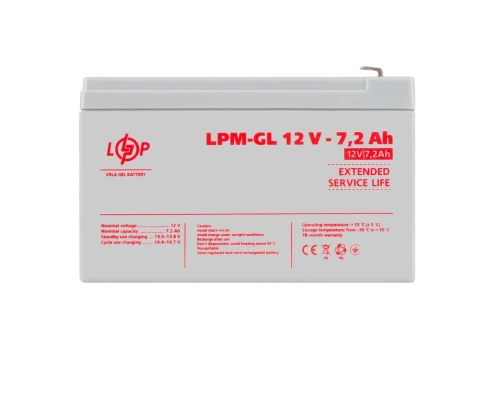 Акумулятор гелевий GreenVision LPM-GL 12V 7.2Ah  для ДБЖ та СКД